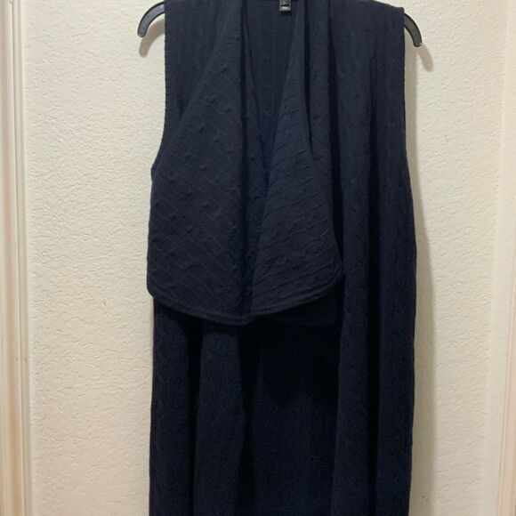 Ralph Lauren Collection Black Label 100% Cashmere Open Front Cable Knit Cardigan - Picture 2 of 9